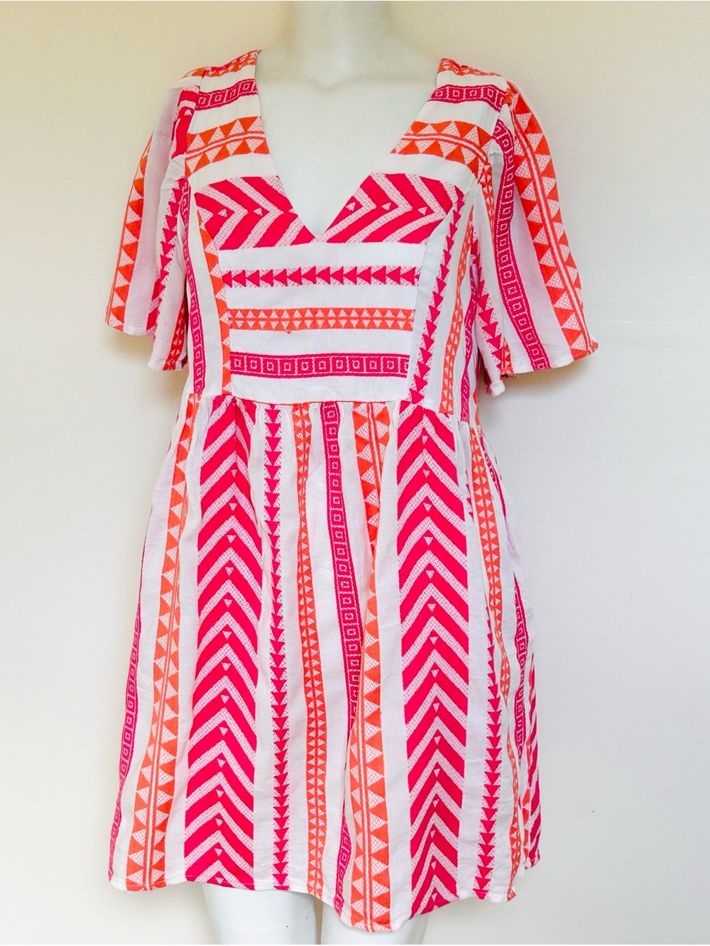Old Navy sz S Cotton Boho V-Neck Mini Dress